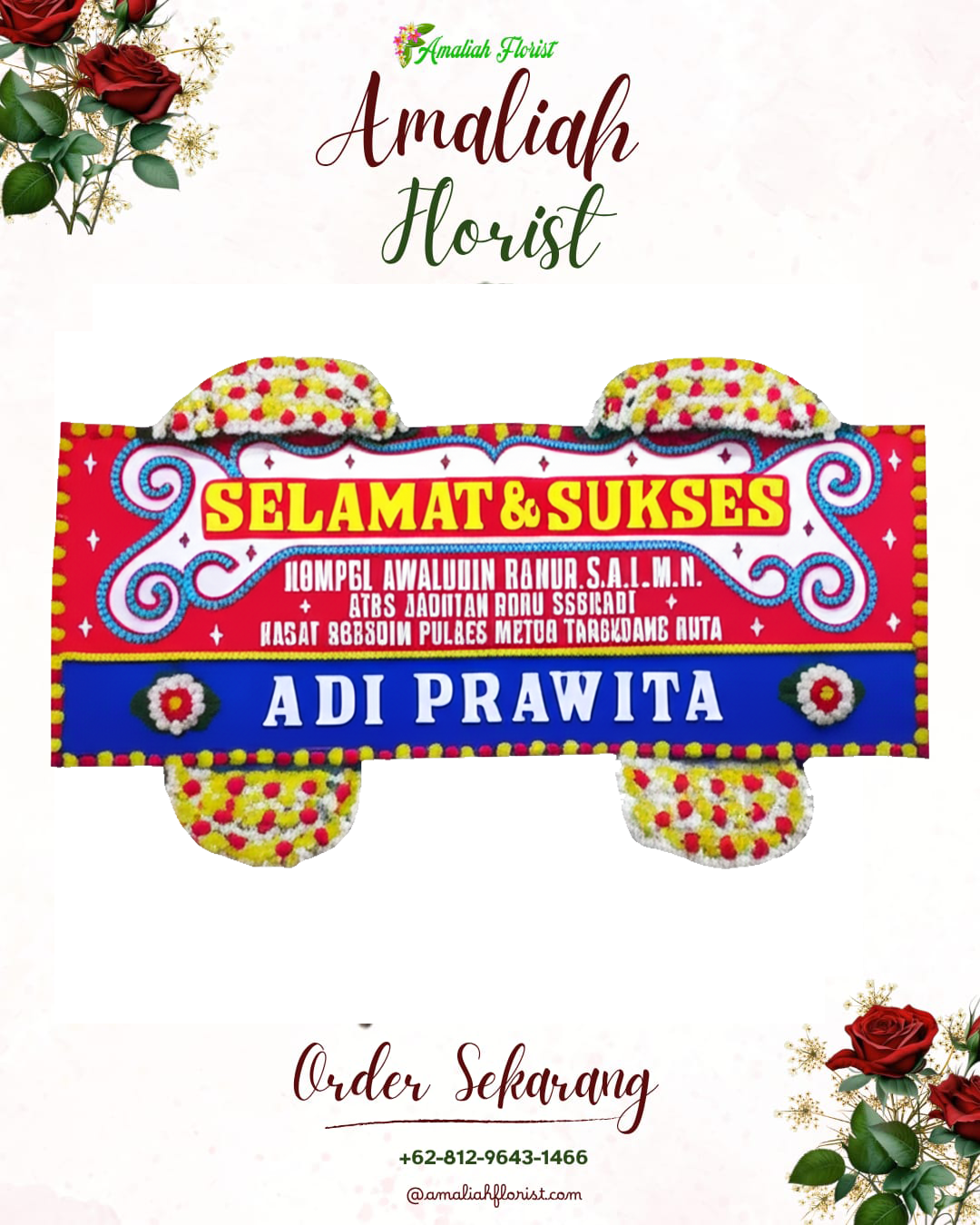 Papan Bunga Ucapan Selamat Serang Baru