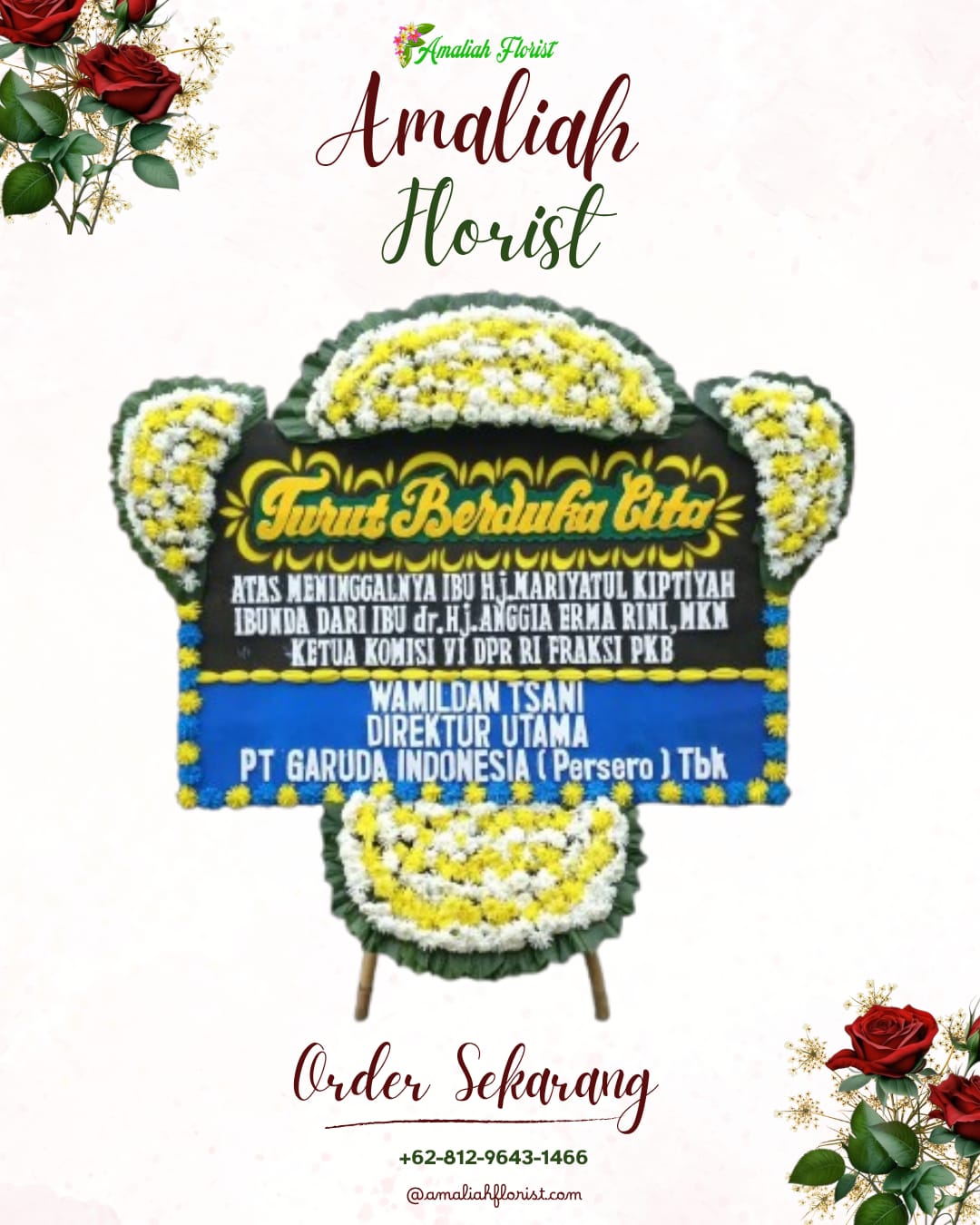 Papan Bunga Duka Serang Baru